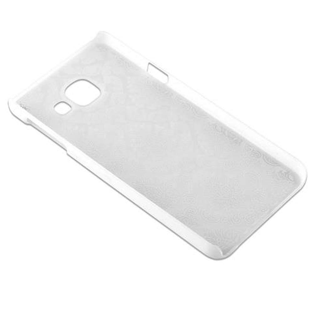Cadorabo Hülle für Samsung Galaxy A3 2016 Schutz Hülle in Weiß Hard Case Schutzhülle Blumen Etui Handyhülle