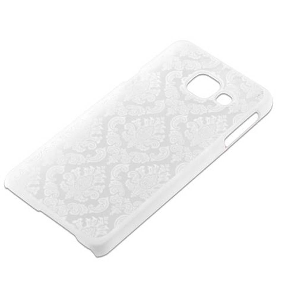 Cadorabo Hülle für Samsung Galaxy A3 2016 Schutz Hülle in Weiß Hard Case Schutzhülle Blumen Etui Handyhülle