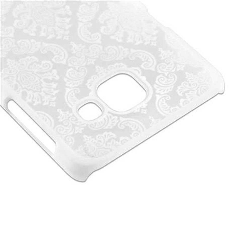 Cadorabo Hülle für Samsung Galaxy A3 2016 Schutz Hülle in Weiß Hard Case Schutzhülle Blumen Etui Handyhülle