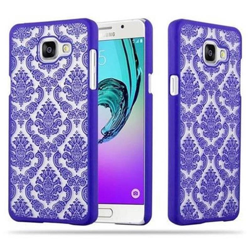Samsung Galaxy A5 2016 Hardcase Hülle in SCHWARZ von Cadorabo Blumen Paisley Henna Design Schutzhülle