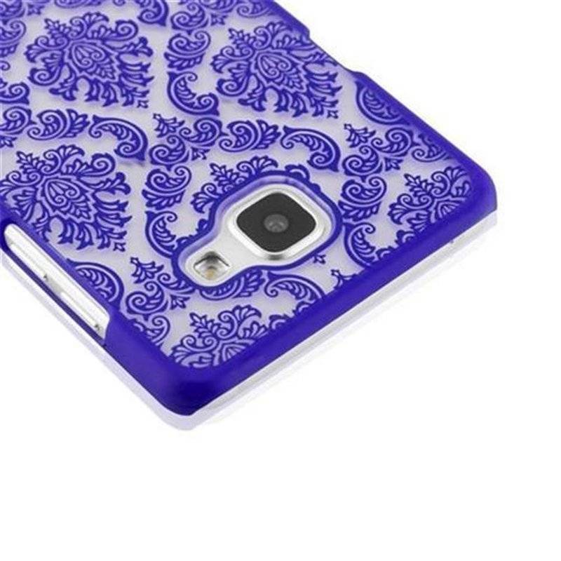Samsung Galaxy A5 2016 Hardcase Hülle in SCHWARZ von Cadorabo Blumen Paisley Henna Design Schutzhülle