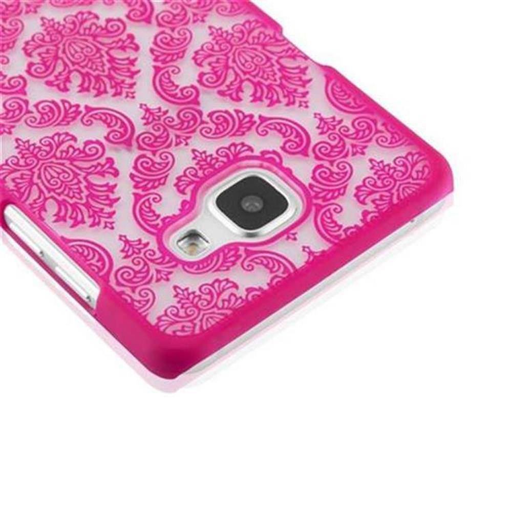 Cadorabo Hülle für Samsung Galaxy A5 2016 Schutz Hülle in Rosa Hard Case Schutzhülle Blumen Etui Handyhülle