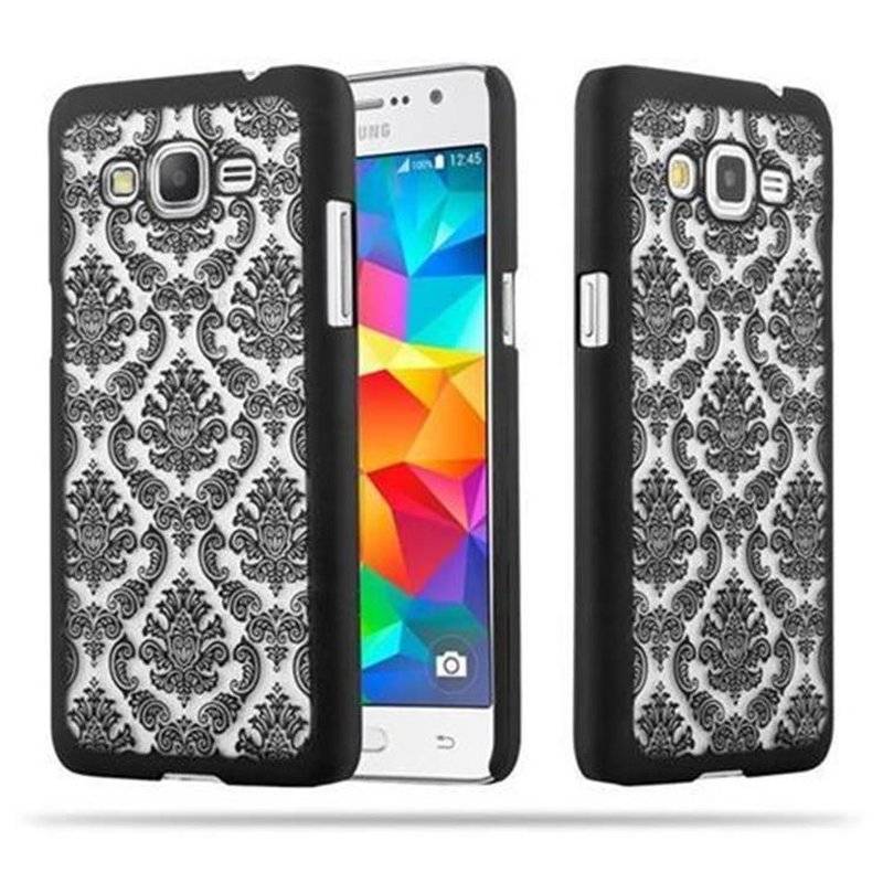 Samsung Galaxy GRAND PRIME Hardcase Hülle in GRÜN von Cadorabo Blumen Paisley Henna Design Schutzhülle