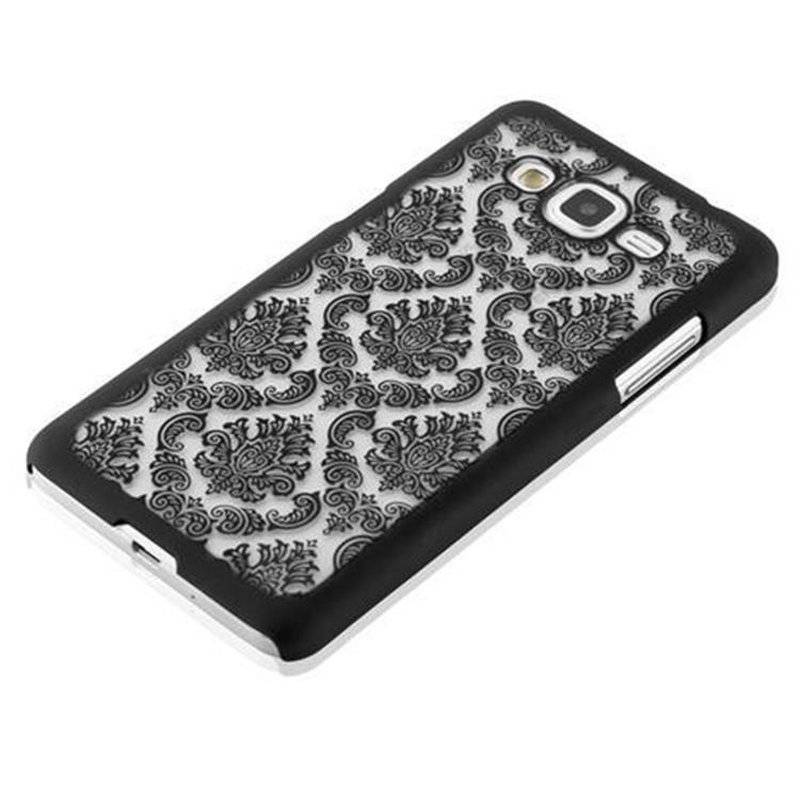 Samsung Galaxy GRAND PRIME Hardcase Hülle in GRÜN von Cadorabo Blumen Paisley Henna Design Schutzhülle