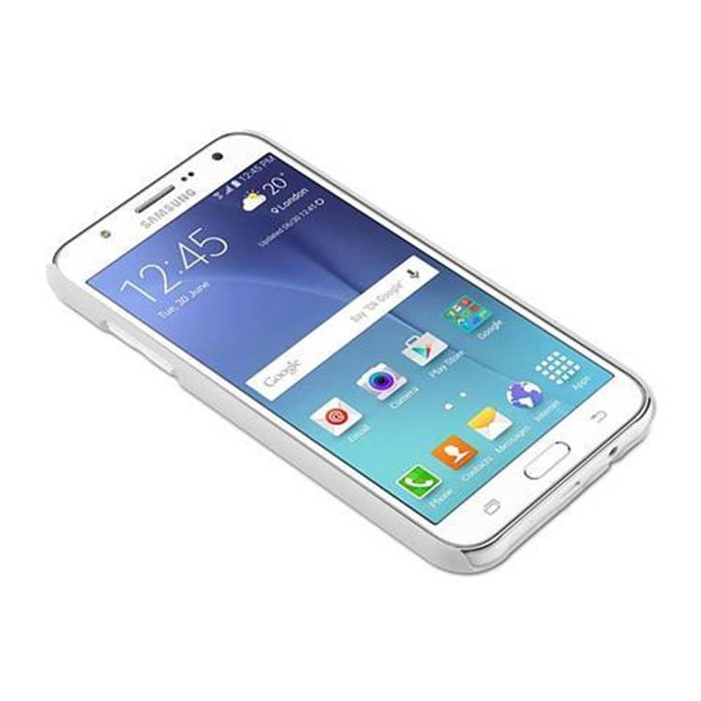 Cadorabo Hülle für Samsung Galaxy J5 2015 Schutz Hülle in Weiß Hard Case Schutzhülle Blumen Etui Handyhülle