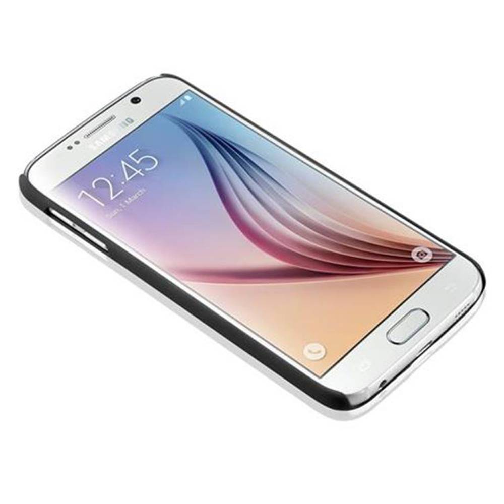 Cadorabo Hülle für Samsung Galaxy S6 Schutz Hülle in Schwarz Hard Case Schutzhülle Blumen Etui Handyhülle