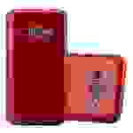 Cadorabo Hülle für Samsung Galaxy J1 2016 Schutz Hülle in Rot Schutzhülle TPU Silikon Etui Case Cover