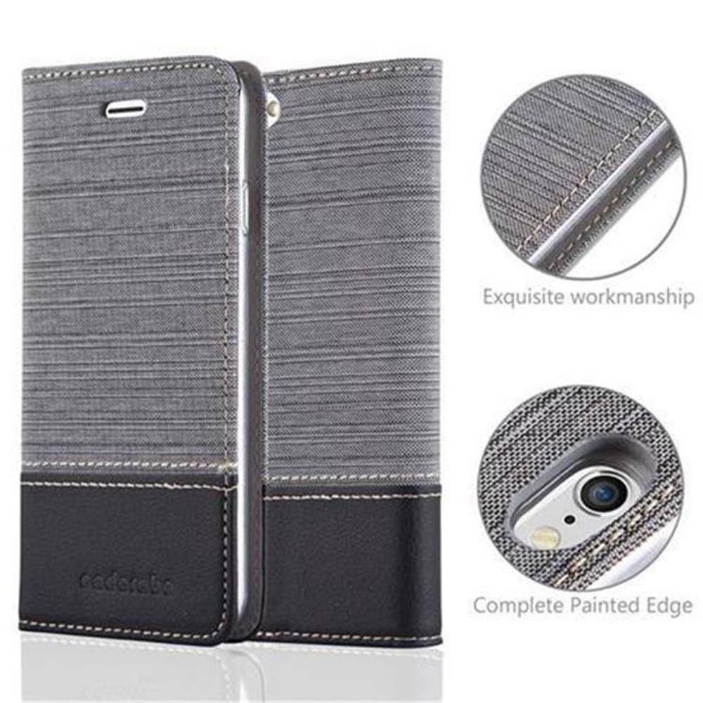 Cadorabo Hülle für Apple iPhone 6 / 6S Schutzhülle in Grau Handy Hülle Etui Book Case Cover