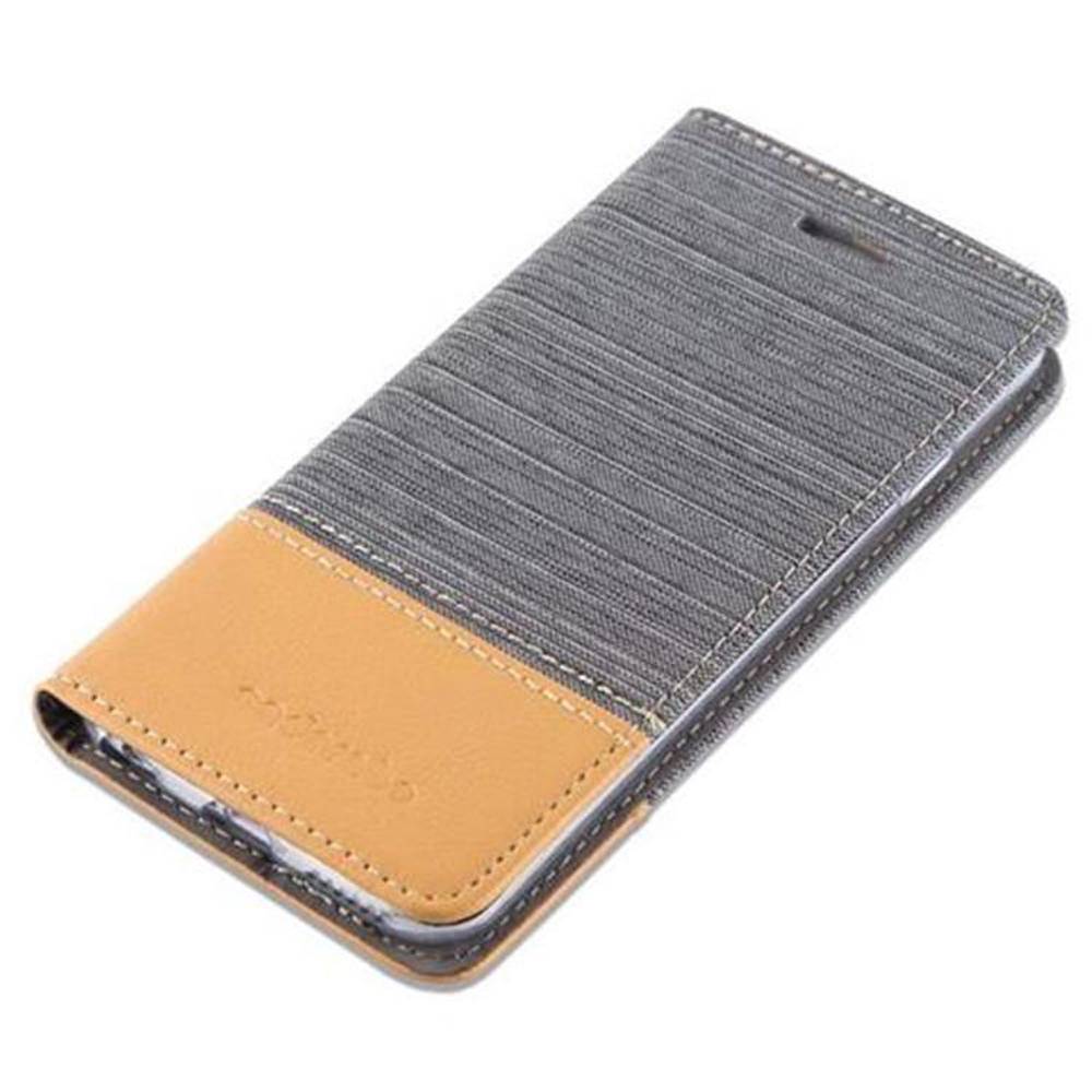 Cadorabo Hülle für Apple iPhone 6 / 6S Schutzhülle in Grau Handy Hülle Etui Book Case Cover