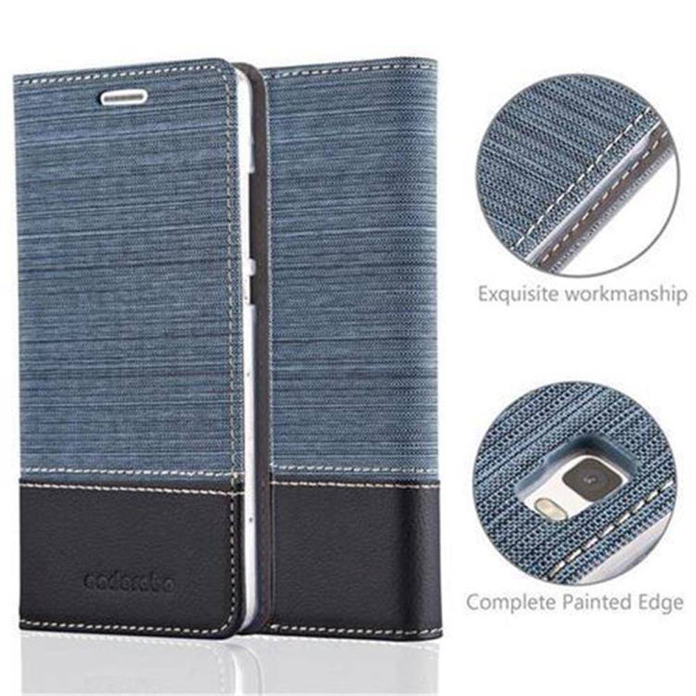 Cadorabo Hülle für Huawei P8 LITE 2015 Schutzhülle in Blau Handy Hülle Etui Book Case Cover