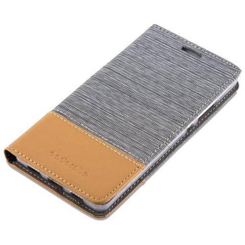 Cadorabo Hülle für Huawei P8 LITE 2015 Schutzhülle in Grau Handy Hülle Etui Book Case Cover