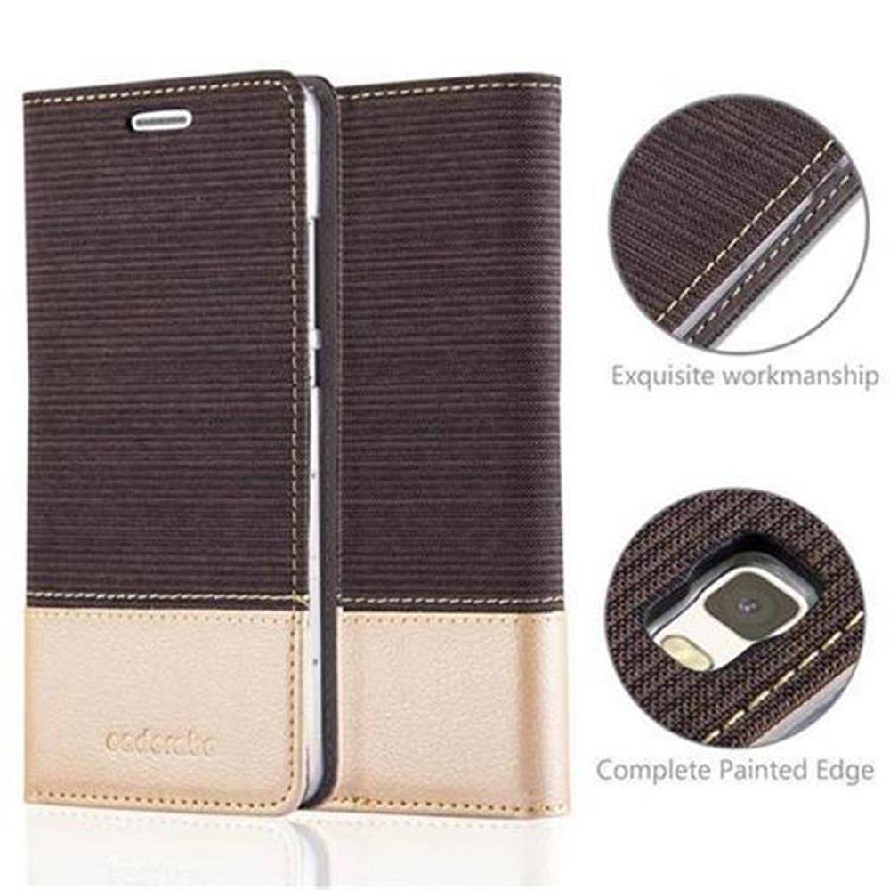 Cadorabo Hülle für Huawei P8 LITE 2015 Schutzhülle in Grau Handy Hülle Etui Book Case Cover