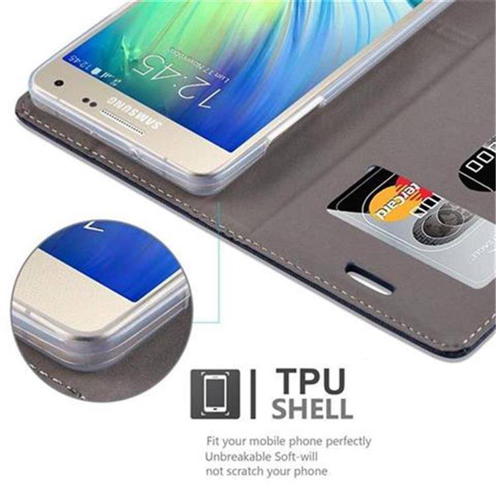 Cadorabo Hülle für Samsung Galaxy A5 2015 Schutzhülle in Blau Handy Hülle Etui Book Case Cover