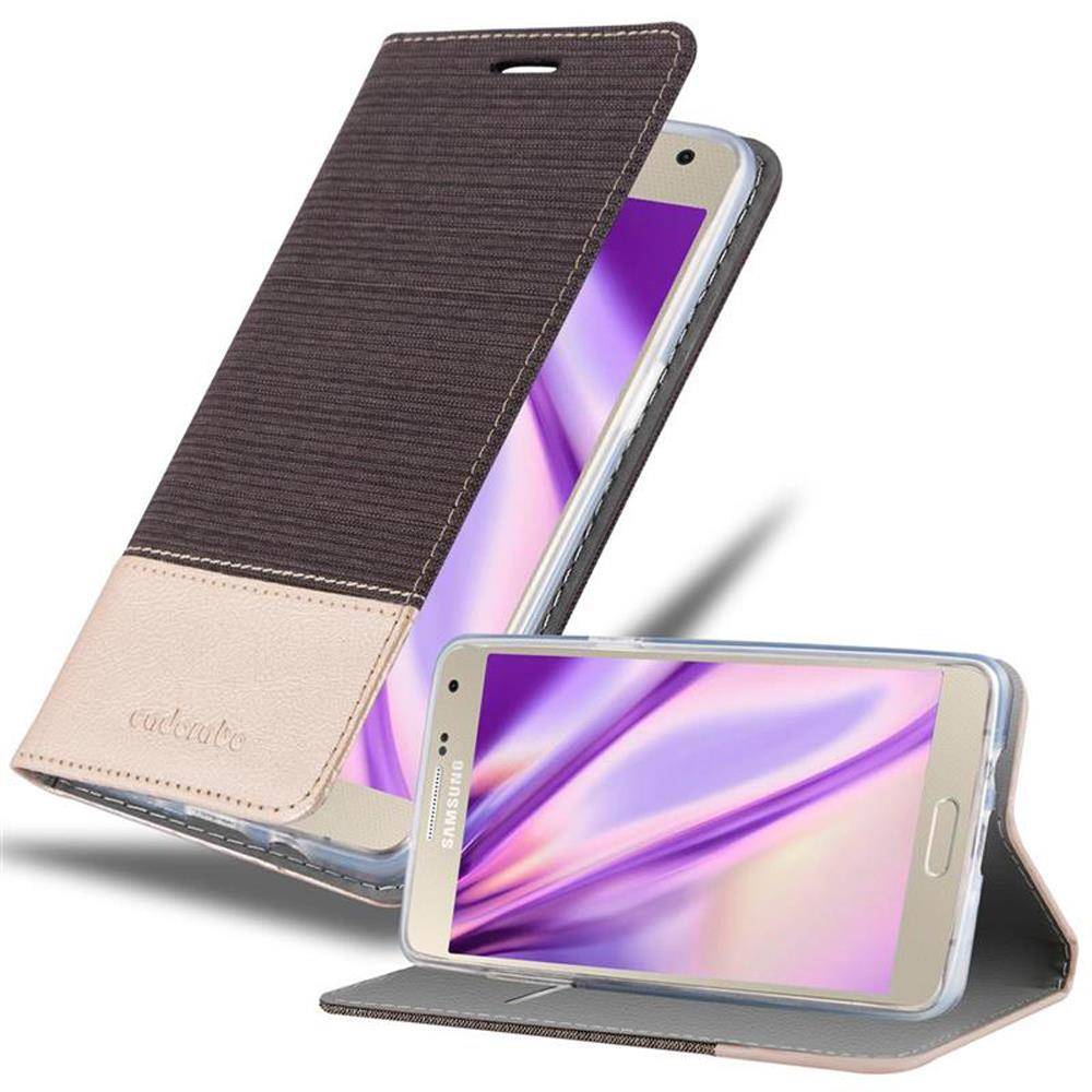 Cadorabo Hülle für Samsung Galaxy A5 2015 Schutzhülle in Grau Handy Hülle Etui Book Case Cover