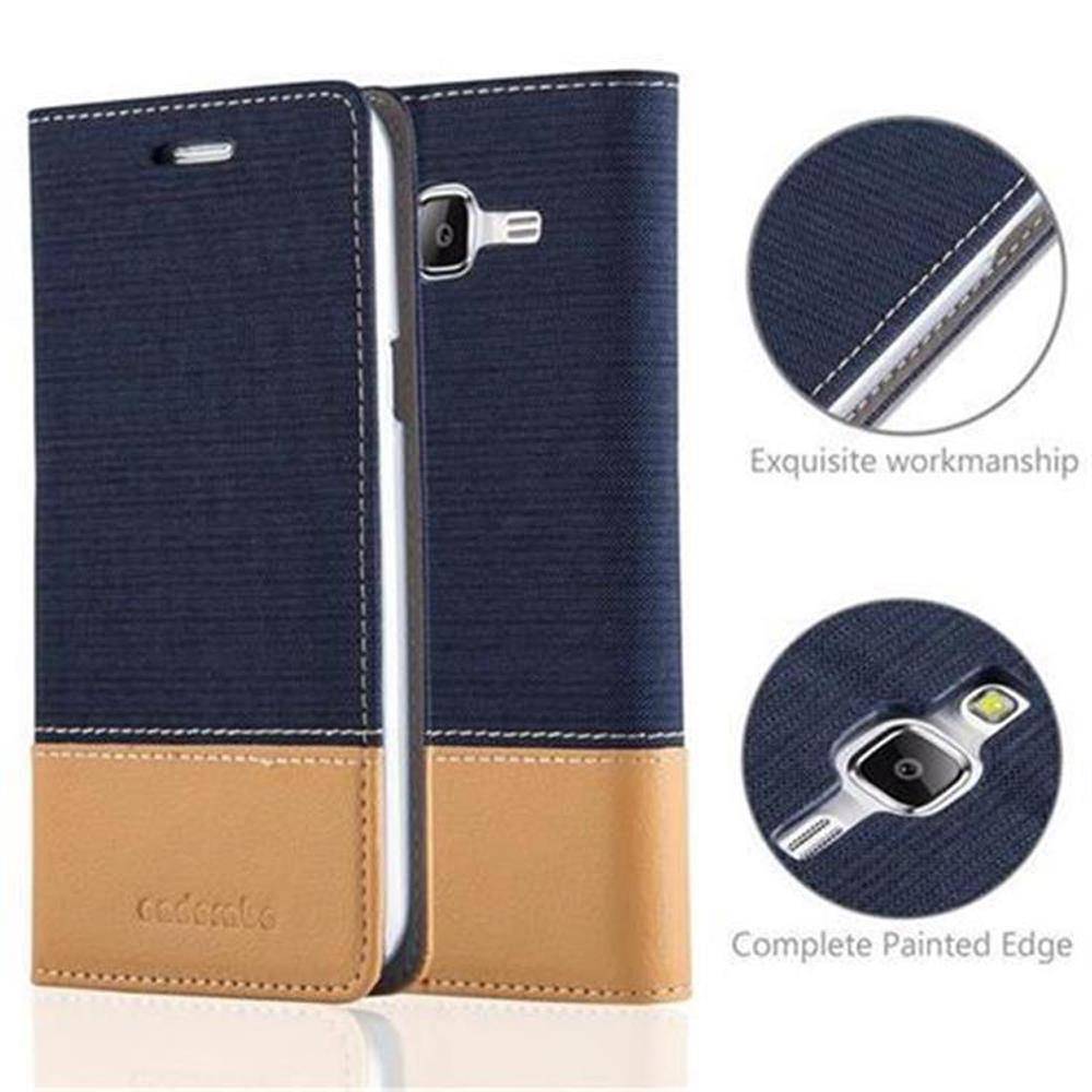 Cadorabo Hülle für Samsung Galaxy J5 2015 Schutzhülle in Blau Handy Hülle Etui Book Case Cover