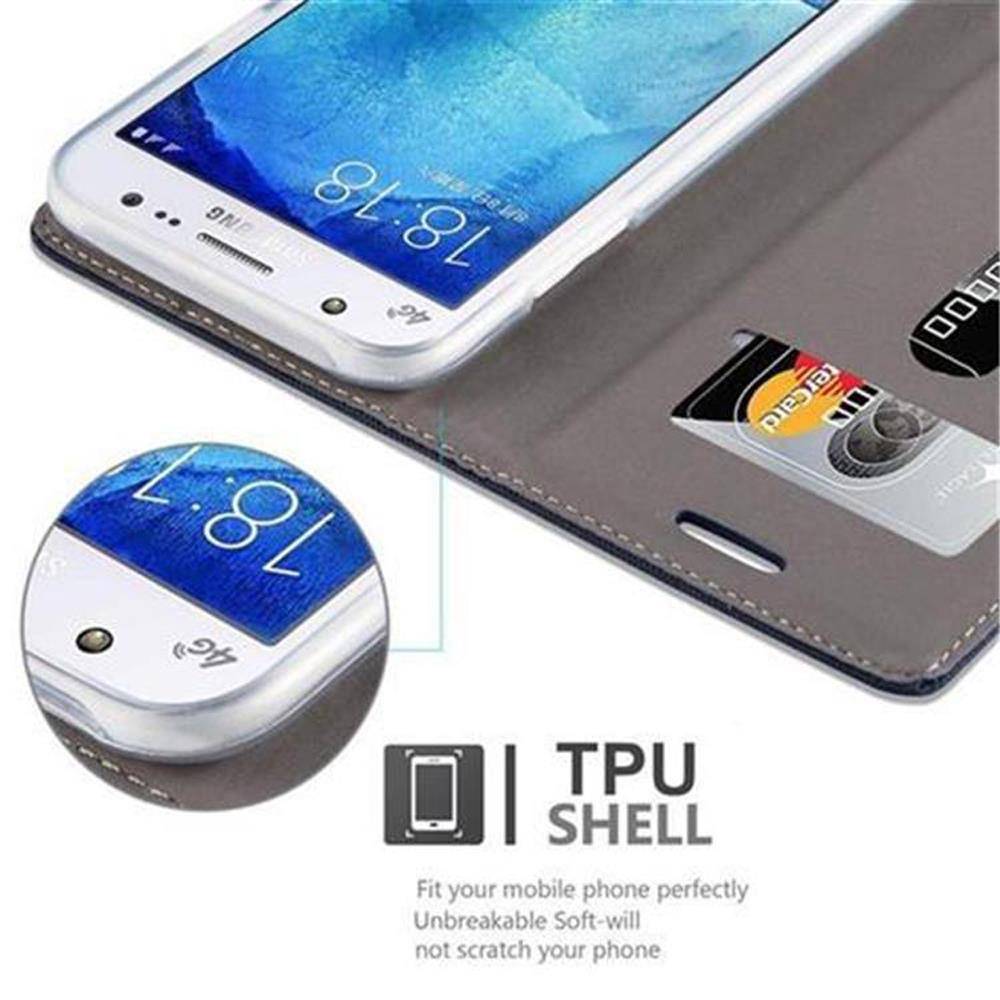 Cadorabo Hülle für Samsung Galaxy J5 2015 Schutzhülle in Blau Handy Hülle Etui Book Case Cover