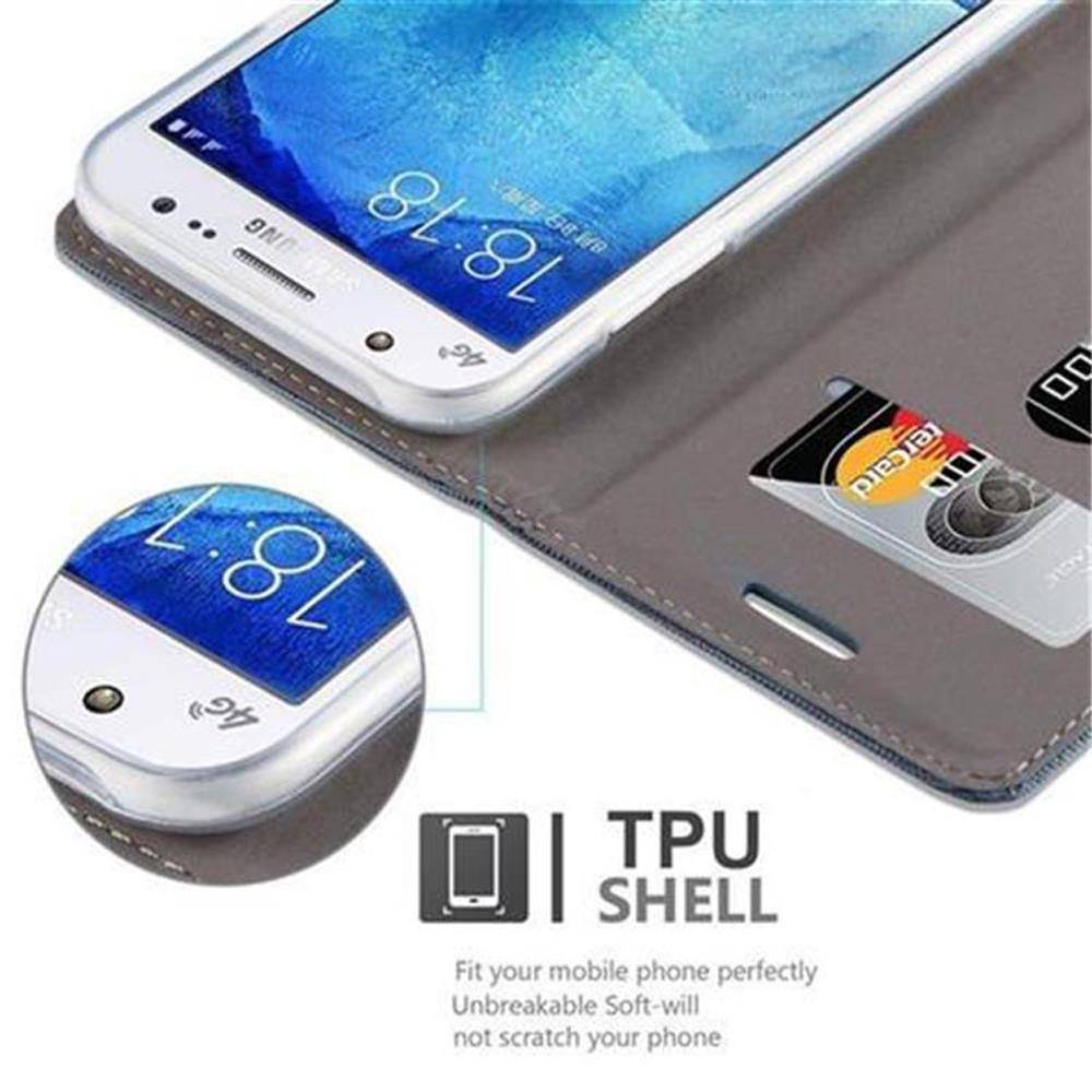 Cadorabo Hülle für Samsung Galaxy J5 2015 Schutzhülle in Blau Handy Hülle Etui Book Case Cover