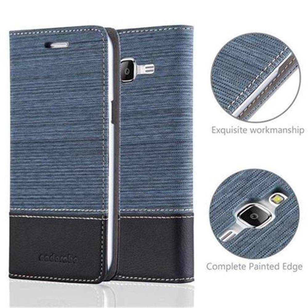 Cadorabo Hülle für Samsung Galaxy J5 2015 Schutzhülle in Blau Handy Hülle Etui Book Case Cover