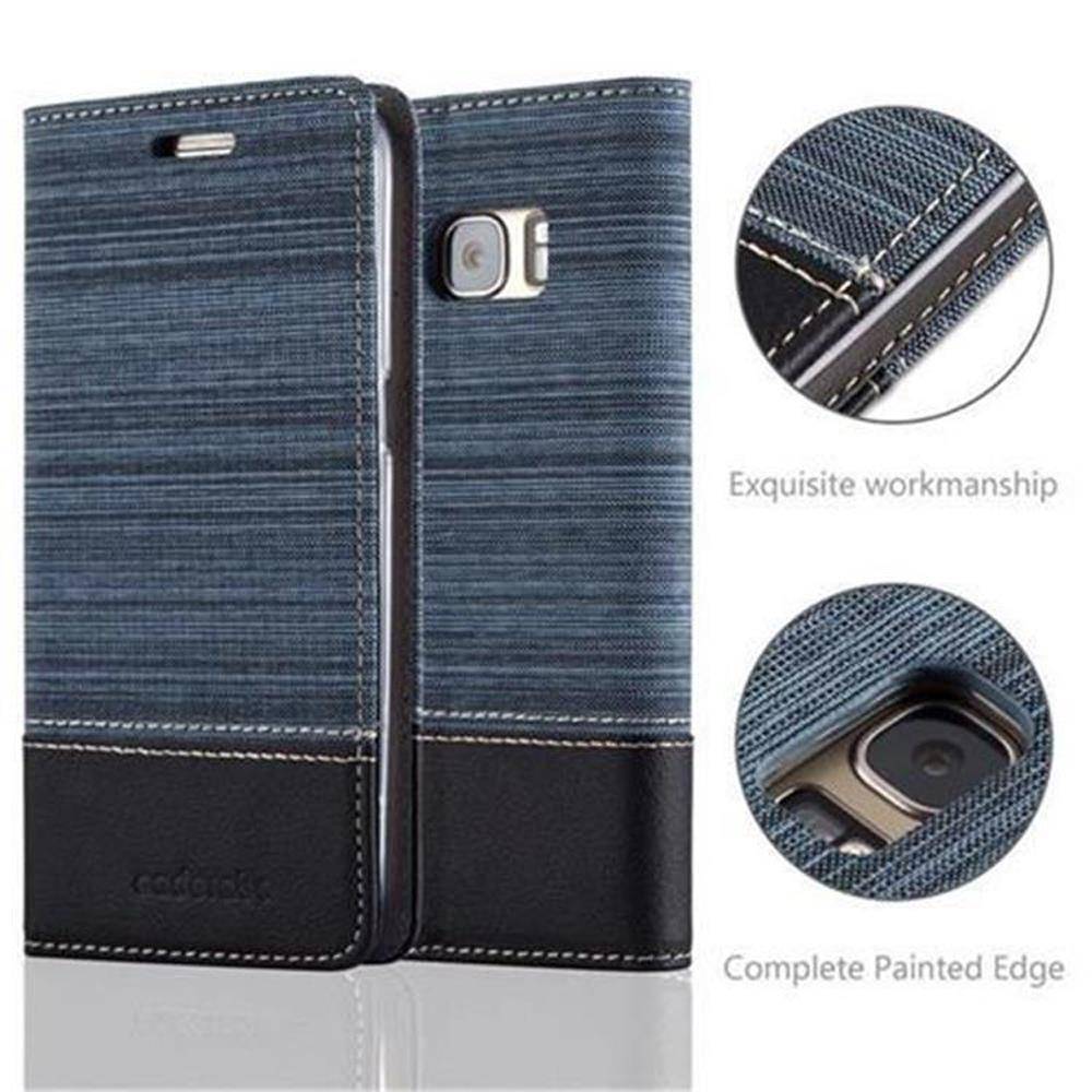 Cadorabo Hülle für Samsung Galaxy S7 Schutzhülle in Blau Handy Hülle Etui Book Case Cover