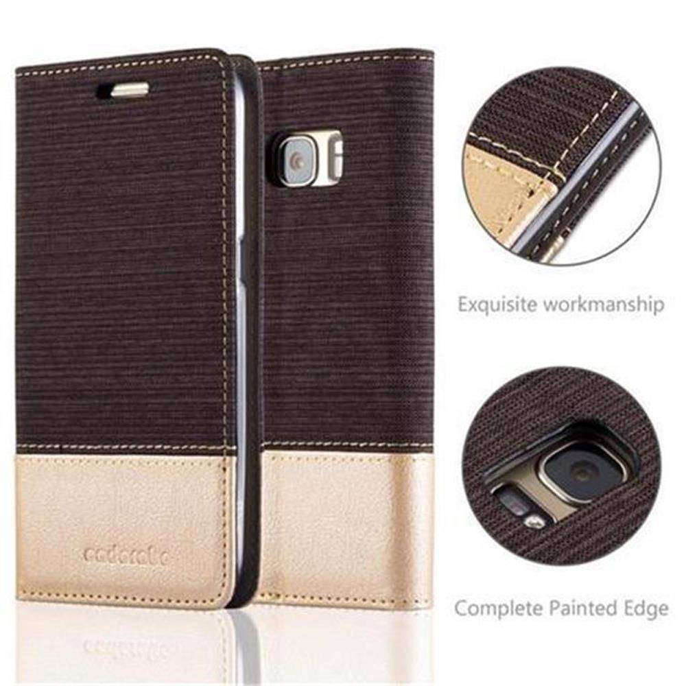 Cadorabo Hülle für Samsung Galaxy S7 Schutzhülle in Grau Handy Hülle Etui Book Case Cover