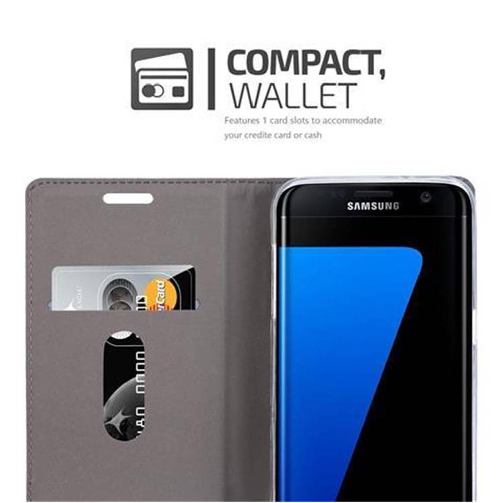 Cadorabo Hülle für Samsung Galaxy S7 EDGE Schutzhülle in Blau Handy Hülle Etui Book Case Cover