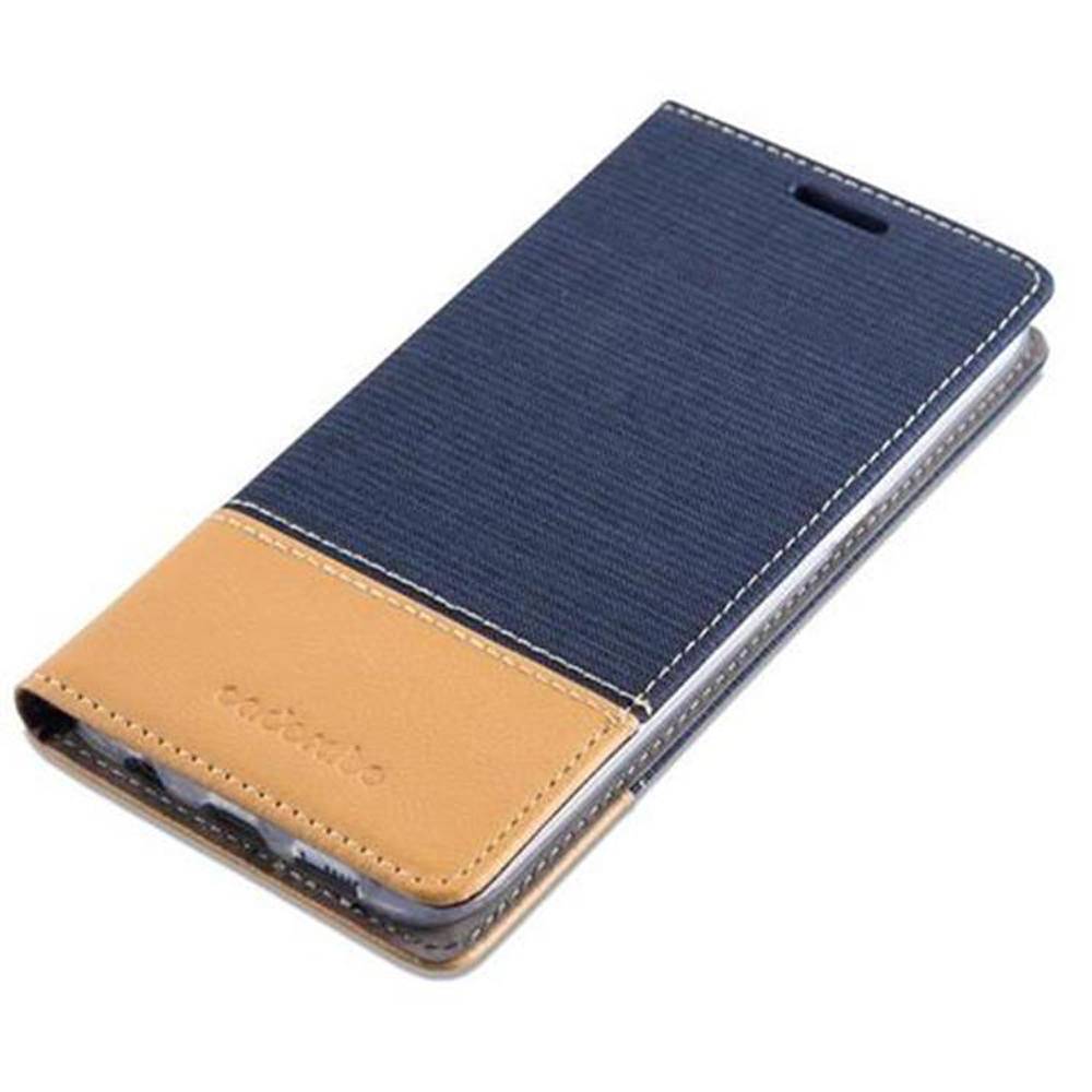 Cadorabo Hülle für Samsung Galaxy S7 EDGE Schutzhülle in Blau Handy Hülle Etui Book Case Cover