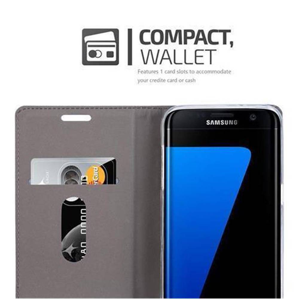 Cadorabo Hülle für Samsung Galaxy S7 EDGE Schutzhülle in Blau Handy Hülle Etui Book Case Cover
