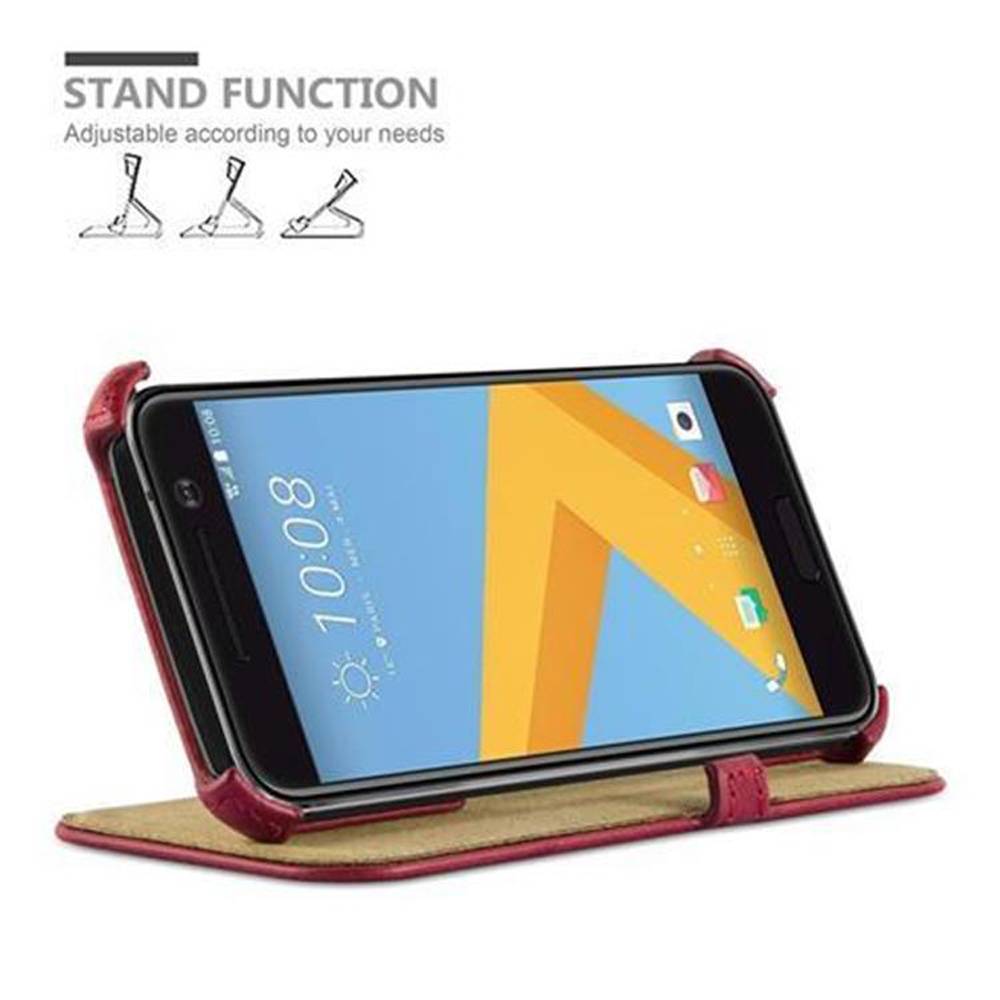 Cadorabo Schutzhülle für HTC ONE M10 Hülle in Rot Handyhülle Etui Case Cover Tasche