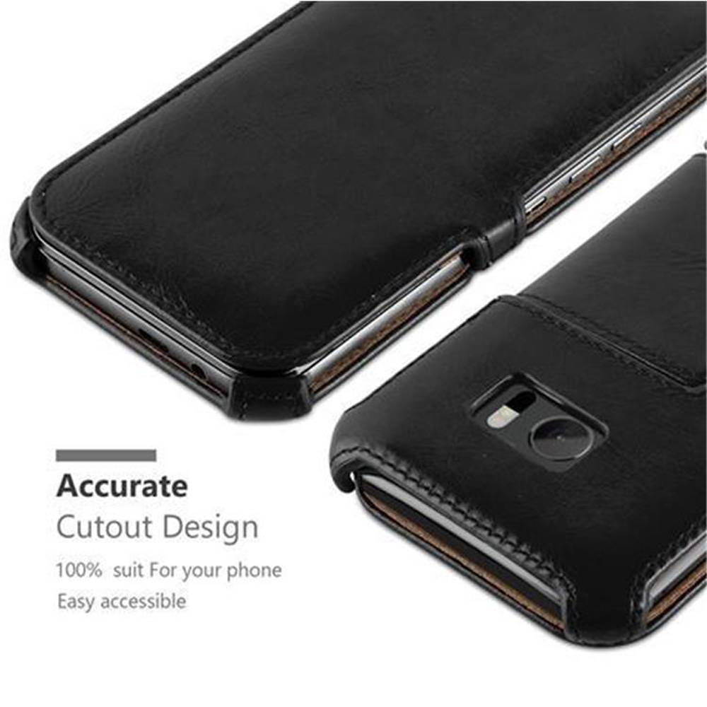Cadorabo Schutzhülle für HTC ONE M10 Hülle in Schwarz Handyhülle Etui Case Cover Tasche