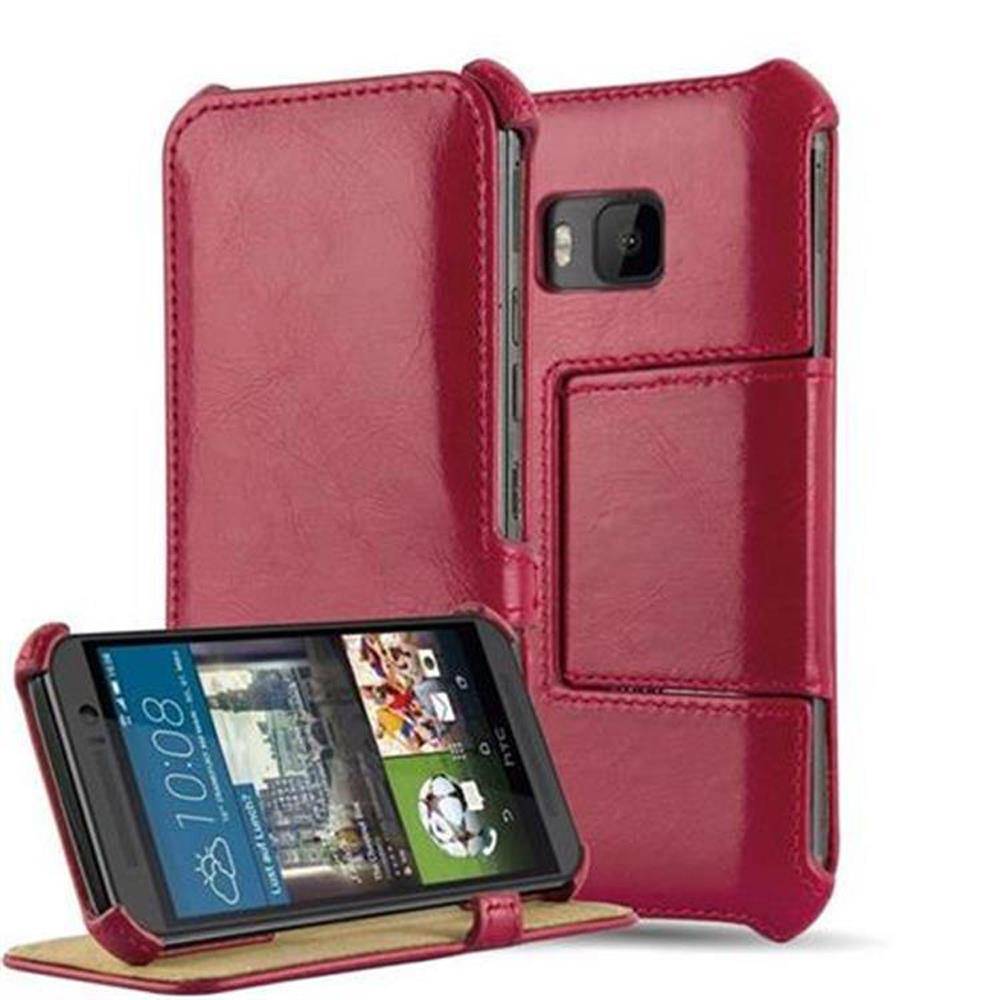 Cadorabo Schutzhülle für HTC ONE M9 Hülle in Rot Handyhülle Etui Case Cover Tasche