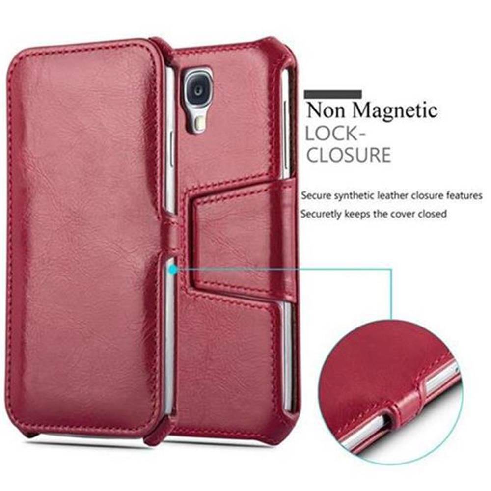 Cadorabo Schutzhülle für Samsung Galaxy S4 Hülle in Rot Handyhülle Etui Case Cover Tasche