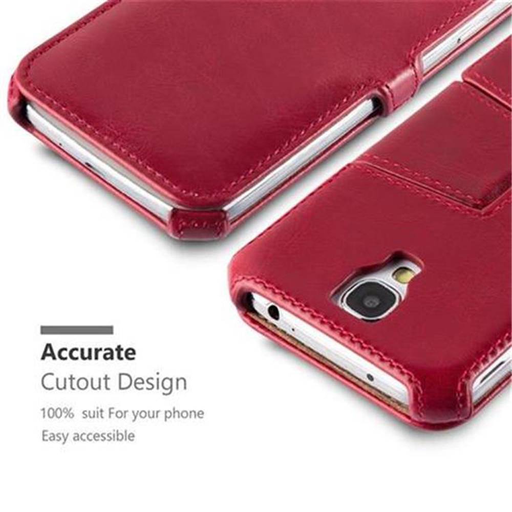 Cadorabo Schutzhülle für Samsung Galaxy S4 Hülle in Rot Handyhülle Etui Case Cover Tasche