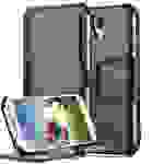 Cadorabo Schutzhülle für Samsung Galaxy S4 Hülle in Schwarz Handyhülle Etui Case Cover Tasche