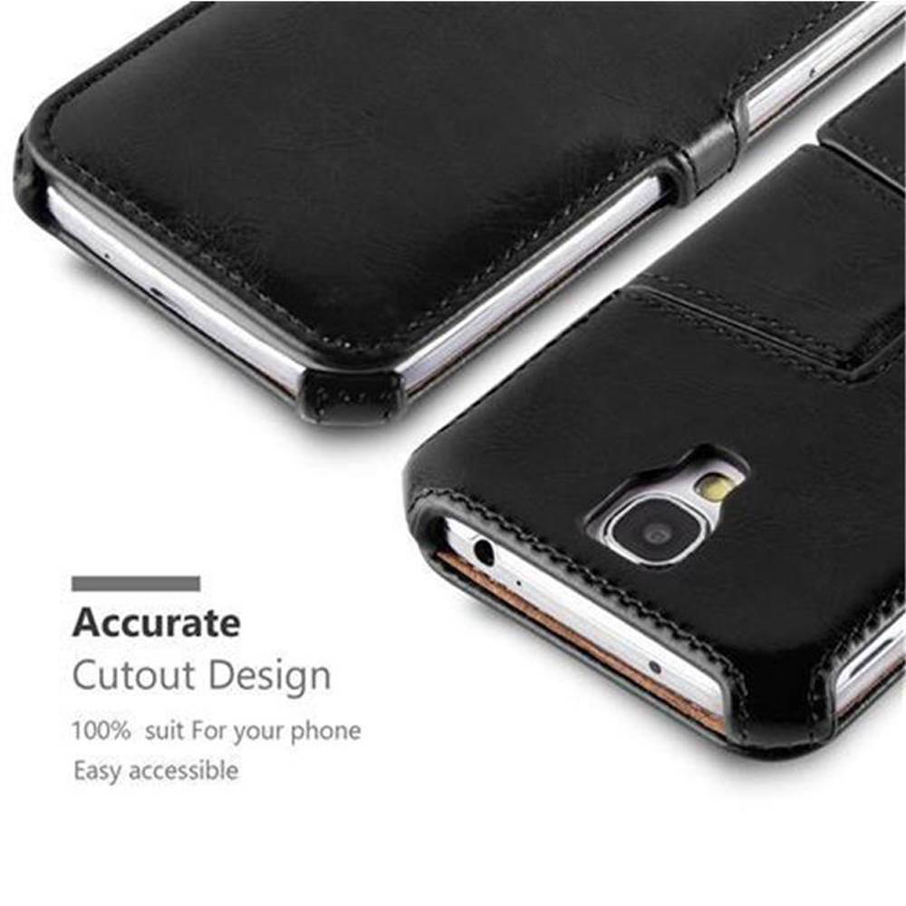 Cadorabo Schutzhülle für Samsung Galaxy S4 Hülle in Schwarz Handyhülle Etui Case Cover Tasche
