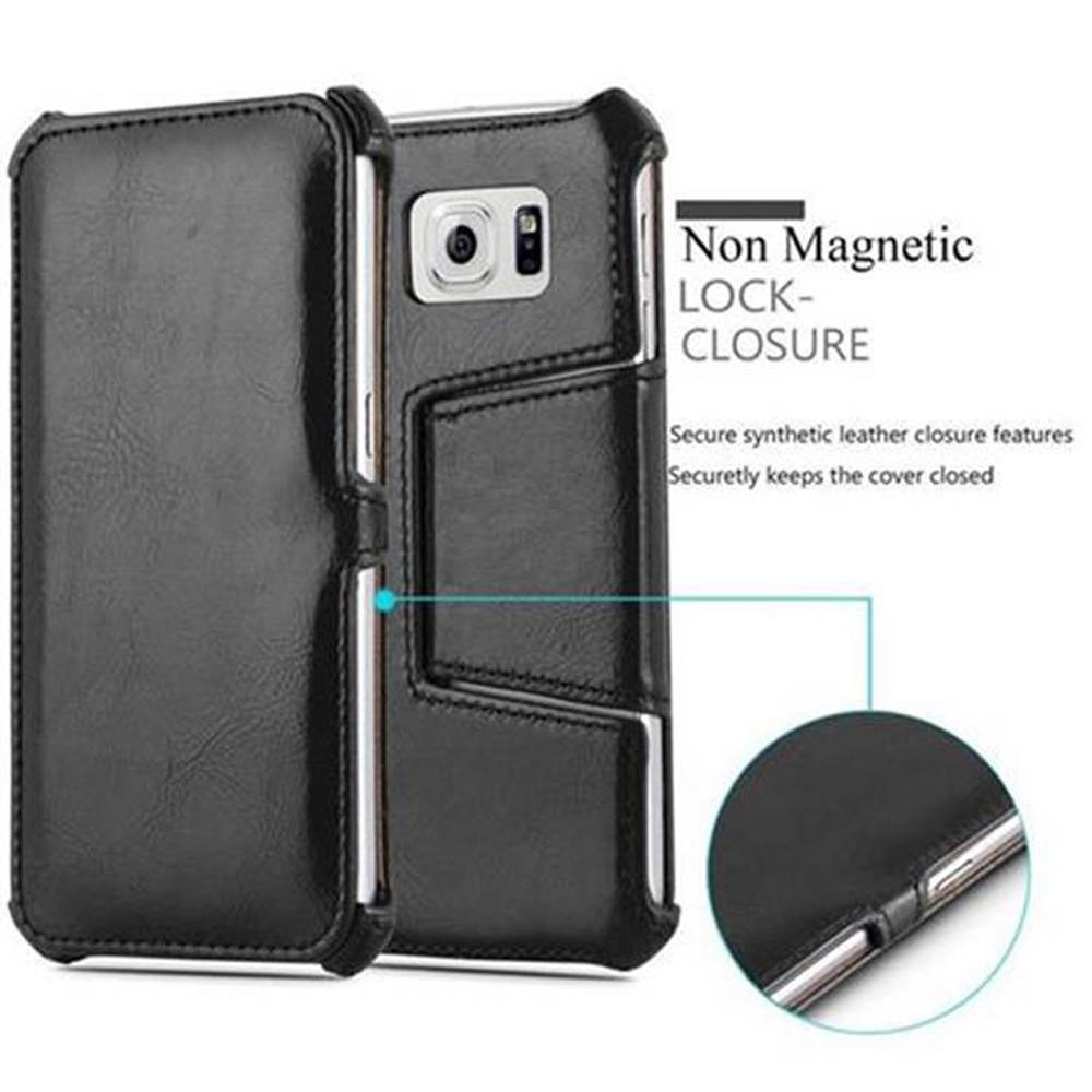Cadorabo Schutzhülle für Samsung Galaxy S6 Hülle in Schwarz Handyhülle Etui Case Cover Tasche