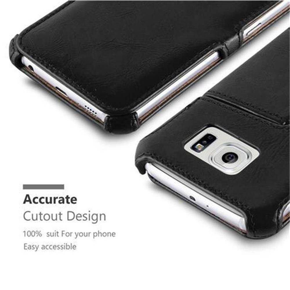 Cadorabo Schutzhülle für Samsung Galaxy S6 Hülle in Schwarz Handyhülle Etui Case Cover Tasche