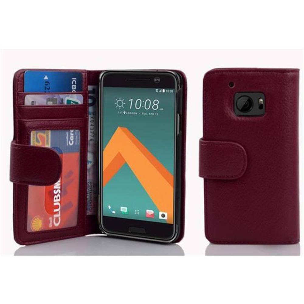 Cadorabo Hülle für HTC ONE M10 in Lila Backcover Handy Schutz Hülle Book Case Booklet Kartenfächer