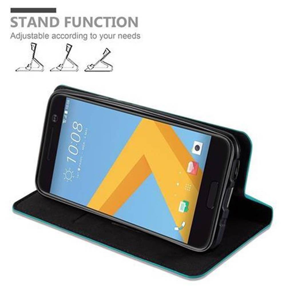 Cadorabo Hülle für HTC 10 (One M10) Schutz Hülle in Türkis Handyhülle Etui Case Cover Magnetverschluss