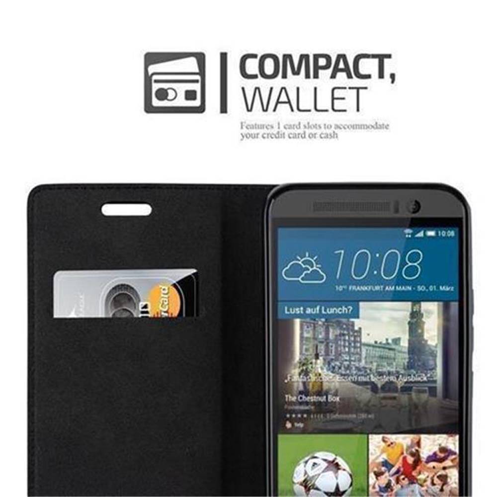 Cadorabo Hülle für HTC ONE M9 Schutz Hülle in Braun Handyhülle Etui Case Cover Magnetverschluss
