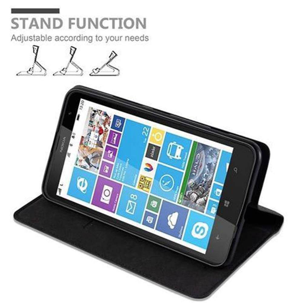 Cadorabo Hülle für Nokia Lumia 1320 Schutz Hülle in Schwarz Handyhülle Etui Case Cover Magnetverschluss