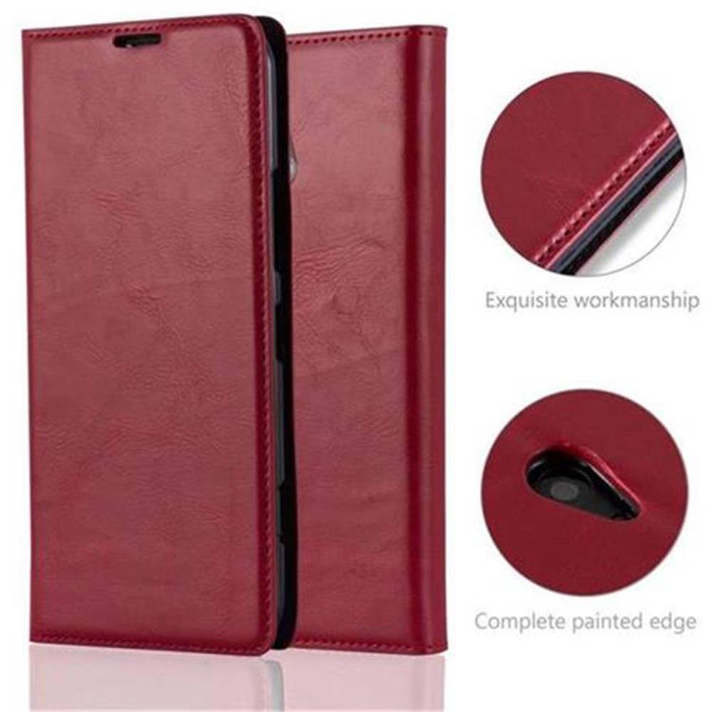 Cadorabo Hülle für Nokia Lumia 1320 Schutz Hülle in Rot Handyhülle Etui Case Cover Magnetverschluss
