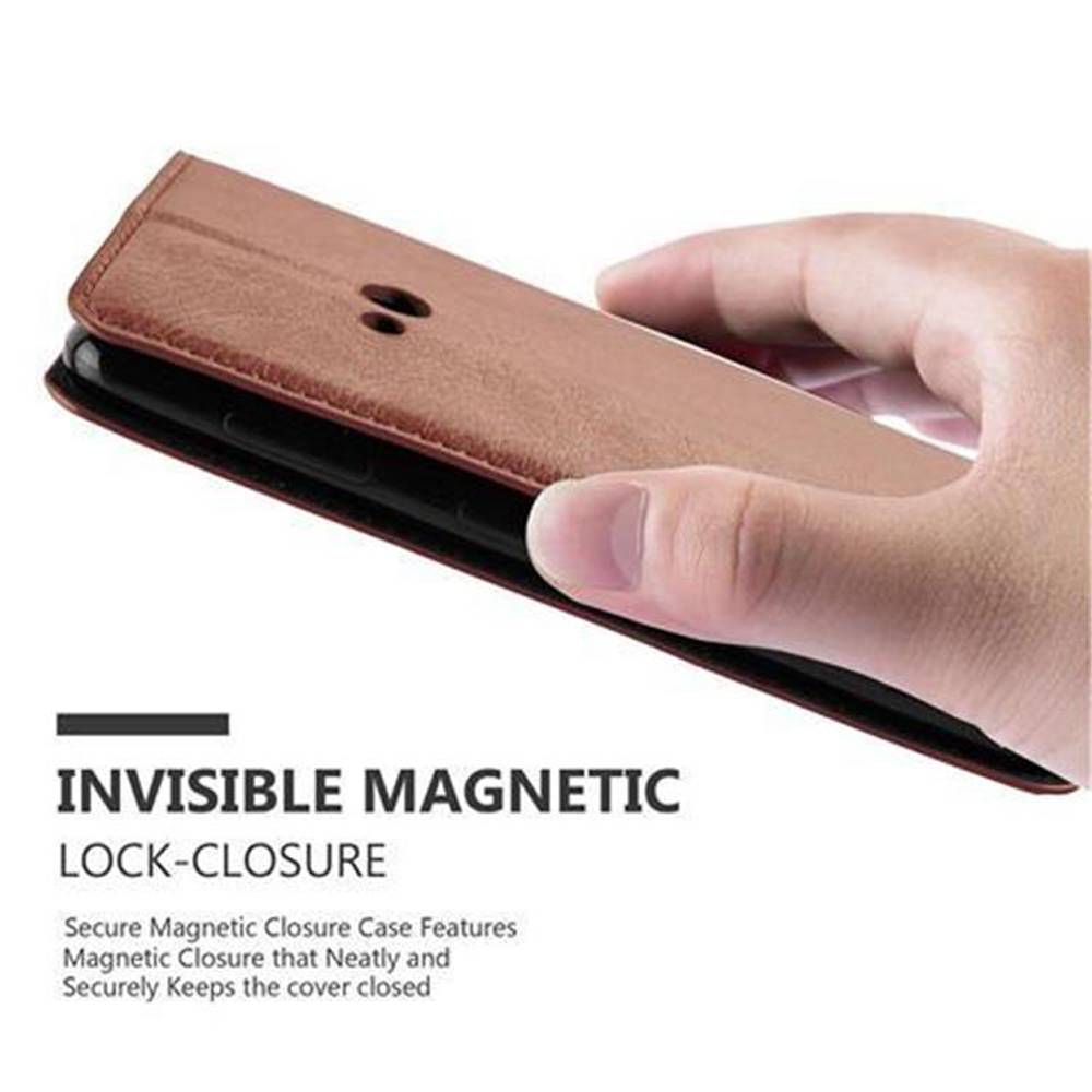 Cadorabo Hülle für Nokia Lumia 625 Schutz Hülle in Braun Handyhülle Etui Case Cover Magnetverschluss