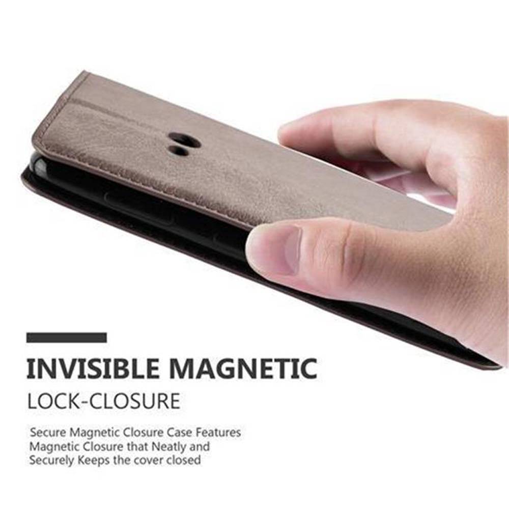 Cadorabo Hülle für Nokia Lumia 625 Schutz Hülle in Braun Handyhülle Etui Case Cover Magnetverschluss
