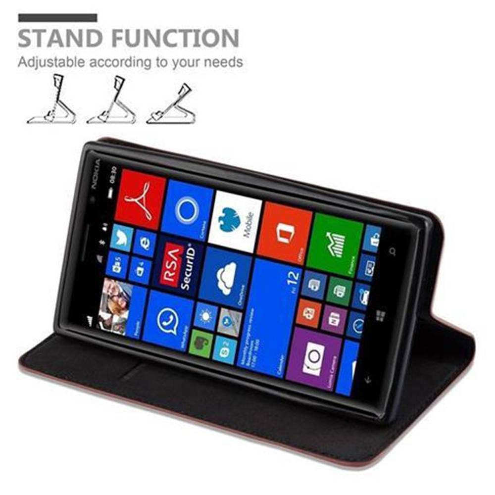 Cadorabo Hülle für Nokia Lumia 830 Schutz Hülle in Braun Handyhülle Etui Case Cover Magnetverschluss