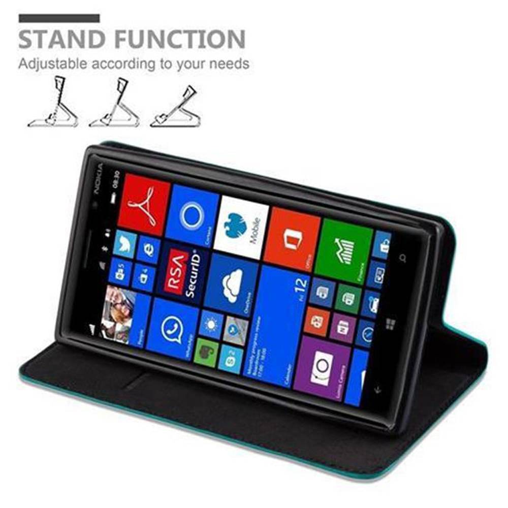 Cadorabo Hülle für Nokia Lumia 830 Schutz Hülle in Türkis Handyhülle Etui Case Cover Magnetverschluss