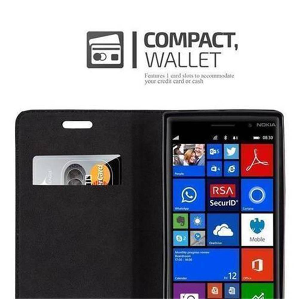 Cadorabo Hülle für Nokia Lumia 830 Schutz Hülle in Rot Handyhülle Etui Case Cover Magnetverschluss