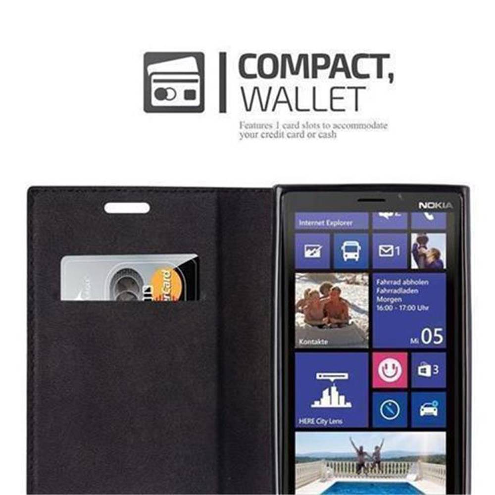 Cadorabo Hülle für Nokia Lumia 920 Schutz Hülle in Braun Handyhülle Etui Case Cover Magnetverschluss