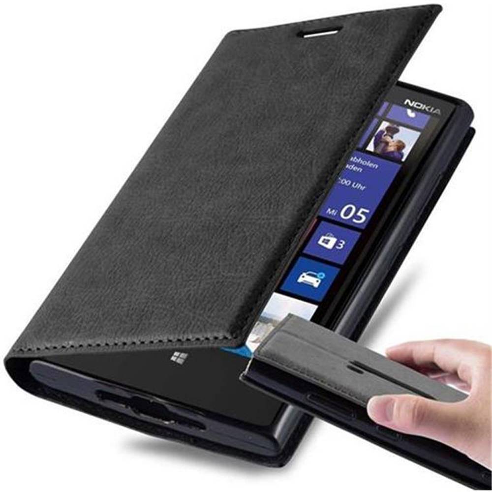 Cadorabo Hülle für Nokia Lumia 920 Schutz Hülle in Schwarz Handyhülle Etui Case Cover Magnetverschluss