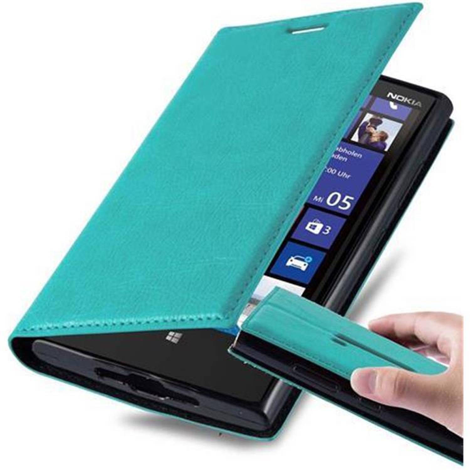 Cadorabo Hülle für Nokia Lumia 920 Schutz Hülle in Türkis Handyhülle Etui Case Cover Magnetverschluss