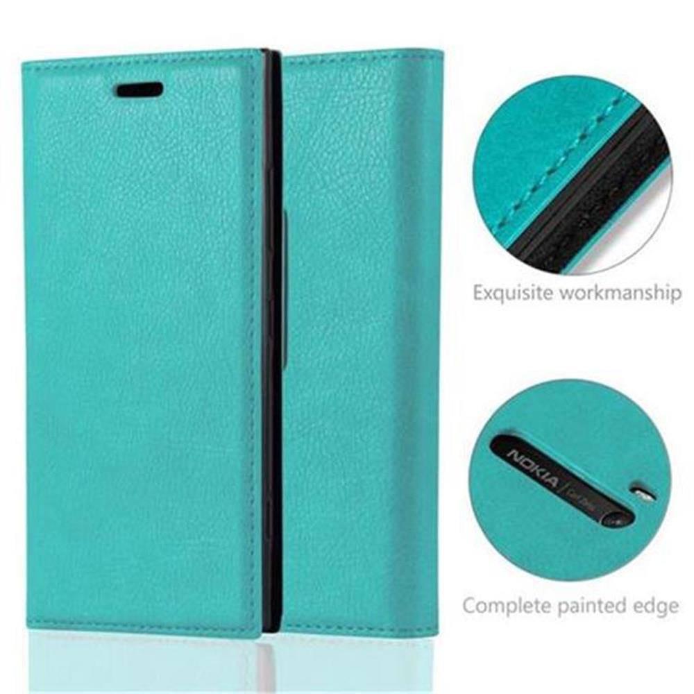 Cadorabo Hülle für Nokia Lumia 920 Schutz Hülle in Türkis Handyhülle Etui Case Cover Magnetverschluss